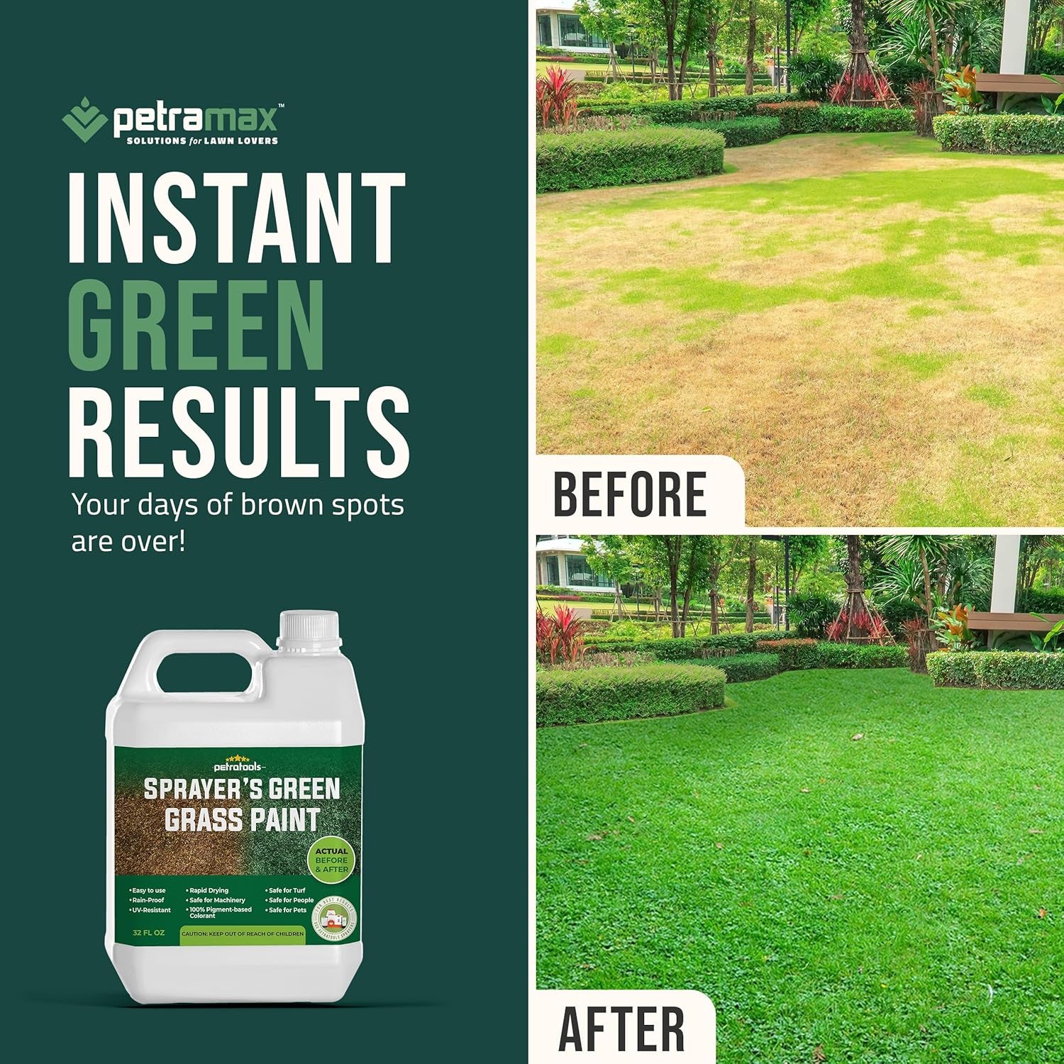 tools Sprayer'S Grass Paint - Lawn Colorant, Turf Dye, Long Lasting Green Lawn & Grass Spray (32 Oz)