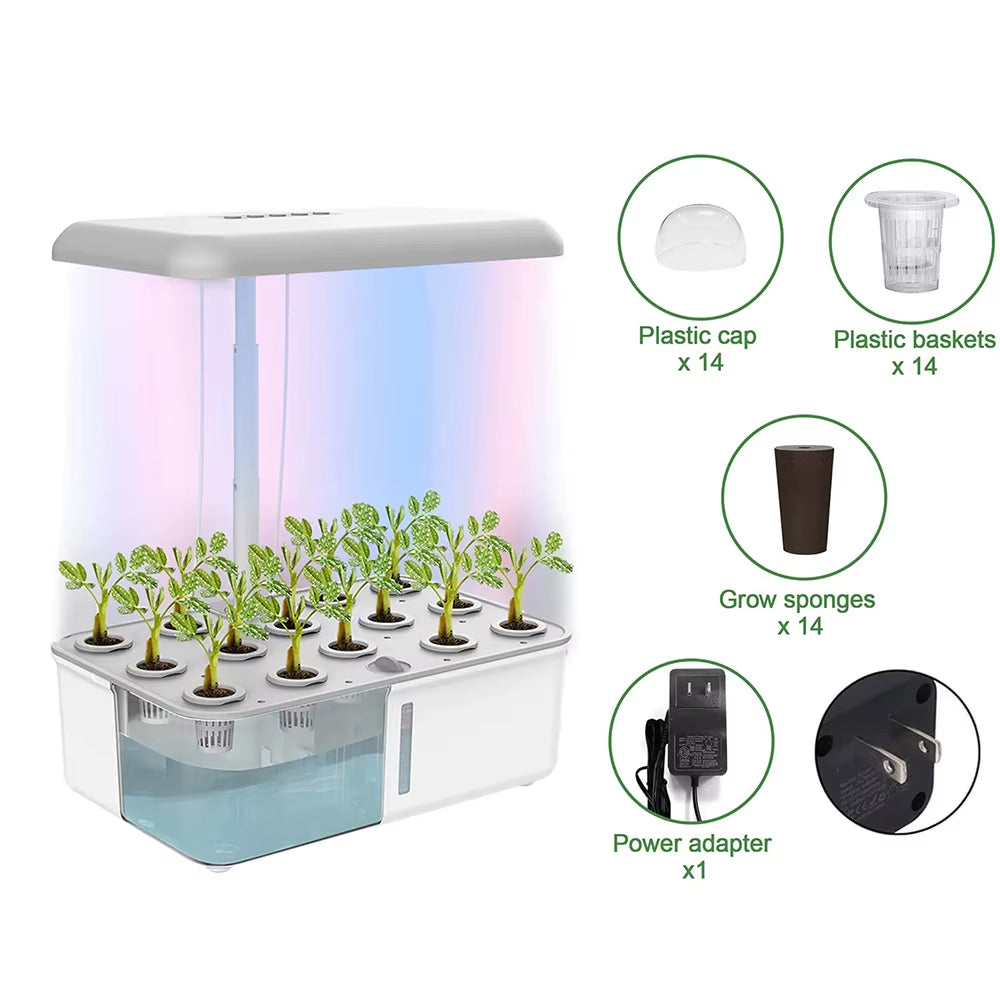 Tuya Wifi Hydoponics Growing System with LED Grow Light Auto Pump Smart Indoor Gardening System Herb Garden Kit Planter for Home