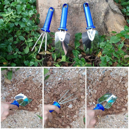 Garden Tools Set,14 Pieces Stainless Steel Gardening Hand Tool,Garden Gifts for Women Men Gardener,Ergonomic Handle Trowel Rake Weeder Pruner Shears Sprayer, Garden Hand Tools with Carrying Case(Blue)