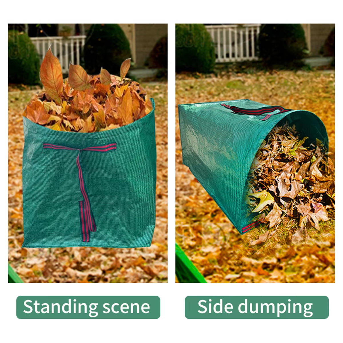 1Pc Semi-Circular Garden Leaf Collection Bag, Garden Dust Collector Type Garden Bag, Garden Leaf Garbage Bag