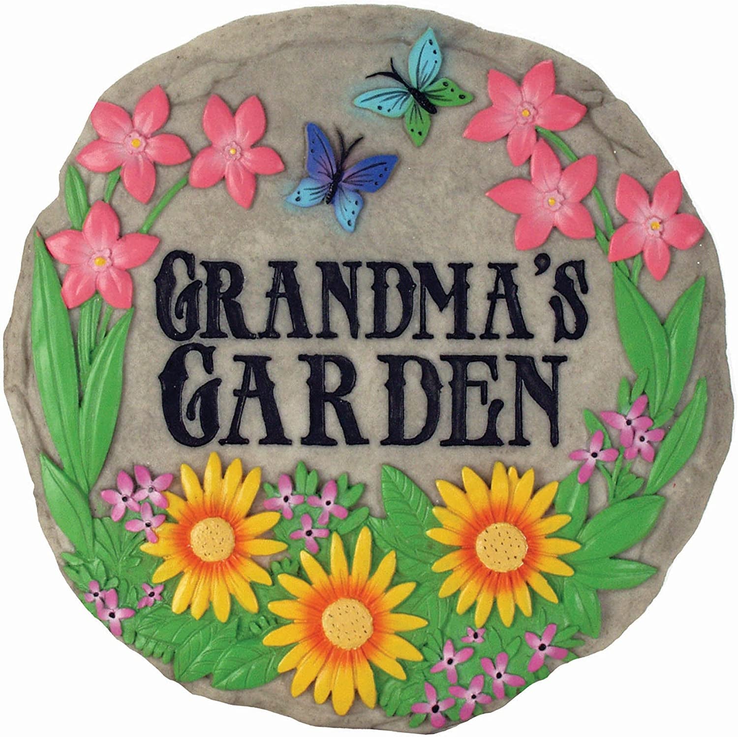 - Garden Décor - Grandma’S Garden Stepping Stone - Decorative Stone for Garden