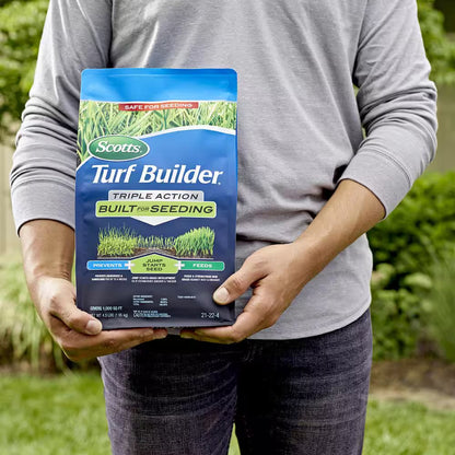 Turf Builder Triple Action Built for Seeding 4.3 Lb. 1,000 Sq. Ft. Weed Preventer and Fertilizer for New Lawns