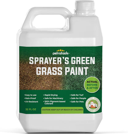 tools Sprayer'S Grass Paint - Lawn Colorant, Turf Dye, Long Lasting Green Lawn & Grass Spray (32 Oz)