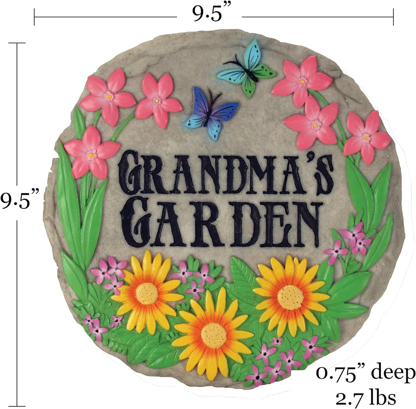 - Garden Décor - Grandma’S Garden Stepping Stone - Decorative Stone for Garden